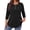 Black, variant on 3/4 Sleeve Blouses for Women Plus Size Henley Shirts Casual Crew Neck Tunic Tops Trendy Fall Pullover