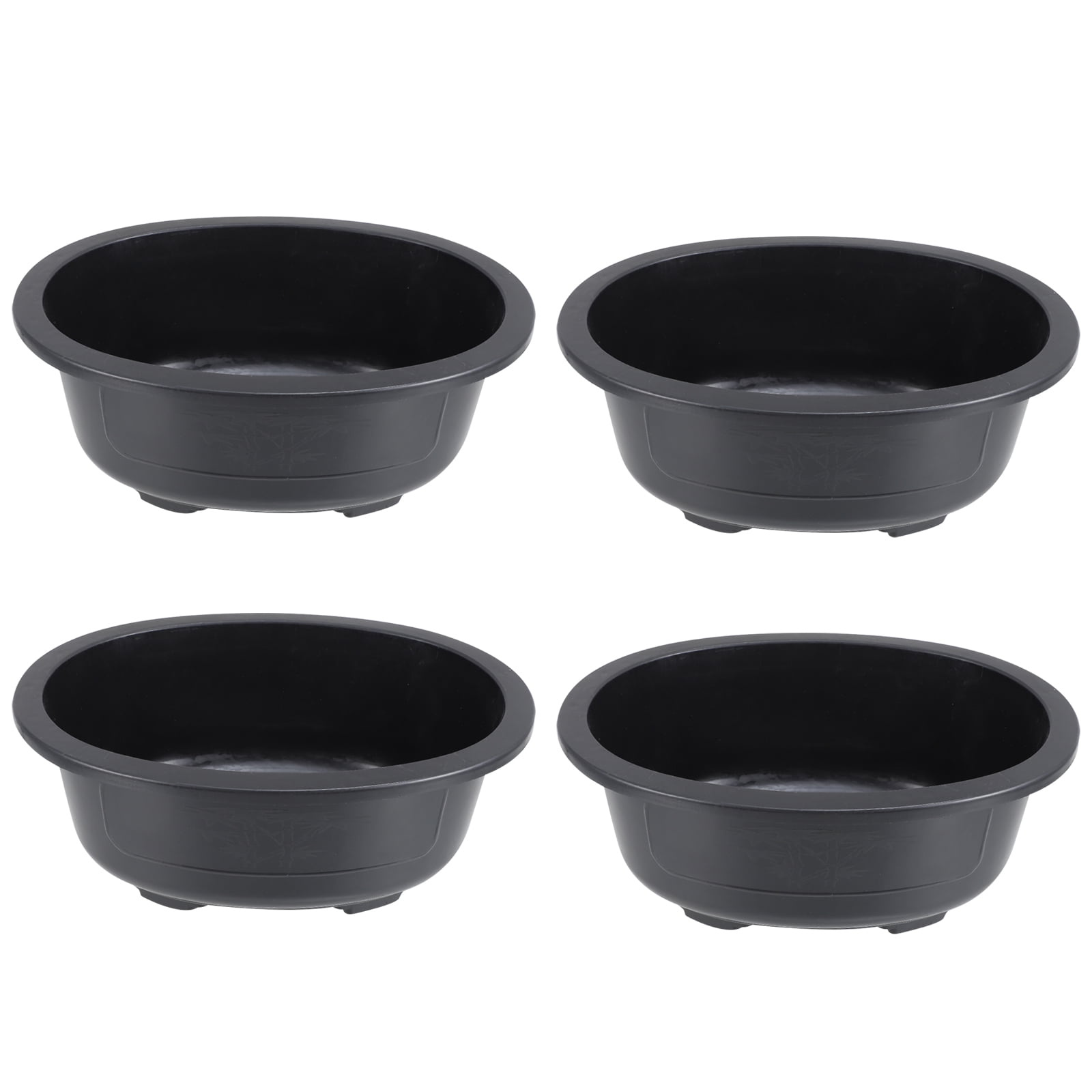MasteelfCA 4pcs Plastic Flower Pots Gardening Flower Containers Plant Pots Plastic Planter