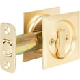 thumbnail image 2 of Stone Harbor Hardware Contemporary Square Pocket Door Lock, Privacy Function, 2-3/4" Backset, Satin Brass, 2 of 3