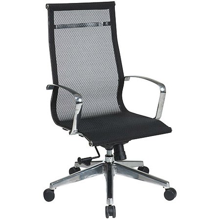 Office Star High-Back Mesh Screen Office Chair, Black