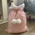 thumbnail image 1 of Holiday Santa Sack Terciopelo suave de buena calidad con grandes sacos de Navidad de terciopelo con monograma de Pom Pom, 1 of 4