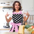 thumbnail image 4 of Delantal de cocina para mujer con bolsillo, delantal de cocina para mujer, bonito delantal, aproximadamente 62*72 cm, 4 of 5