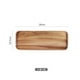 thumbnail image 3 of Bandeja de madera para café, bandeja para pan para el hogar, bandeja rectangular, plato japonés para pasteles, plato de postre de madera maciza, 28 × 10,5 cm, 3 of 6