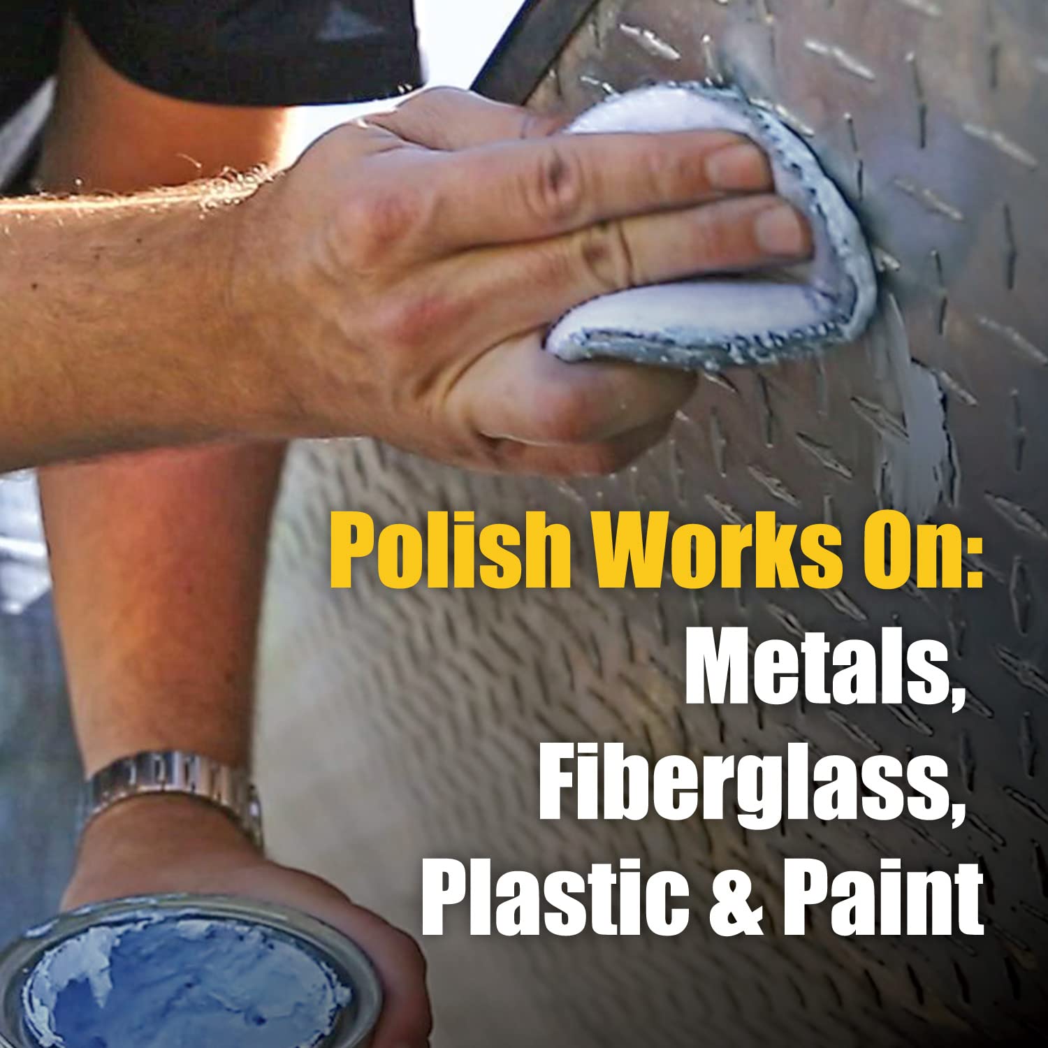 Flitz Car Buffing Kit (Basic) - USA-Made Car Care Kits for Vehicles - Includes 1lb Polish, 5" Buff Ball & 4 Microfiber Cleaning Cloths - Car Polishers and Buffers Kit to Remove Rust, Oxidation, & Mor