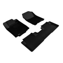 3D MAXpider Custom Fit Kagu Floor Mat (Black) Compatible with Honda CR-V 2012-2016 - Full Set