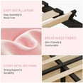thumbnail image 6 of Upholstered Bed Frame with Adjustable Headboard, Linen or Velvet Platform Bed, Wooden Slat Support, Noise-Free Design, No Box Spring Needed, Easy Assembly, Twin, Pink, 6 of 6