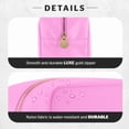 thumbnail image 4 of Bolsa de maquillaje DANCOUR, bolsa grande para cosméticos de nailon rosa claro, 4 of 7