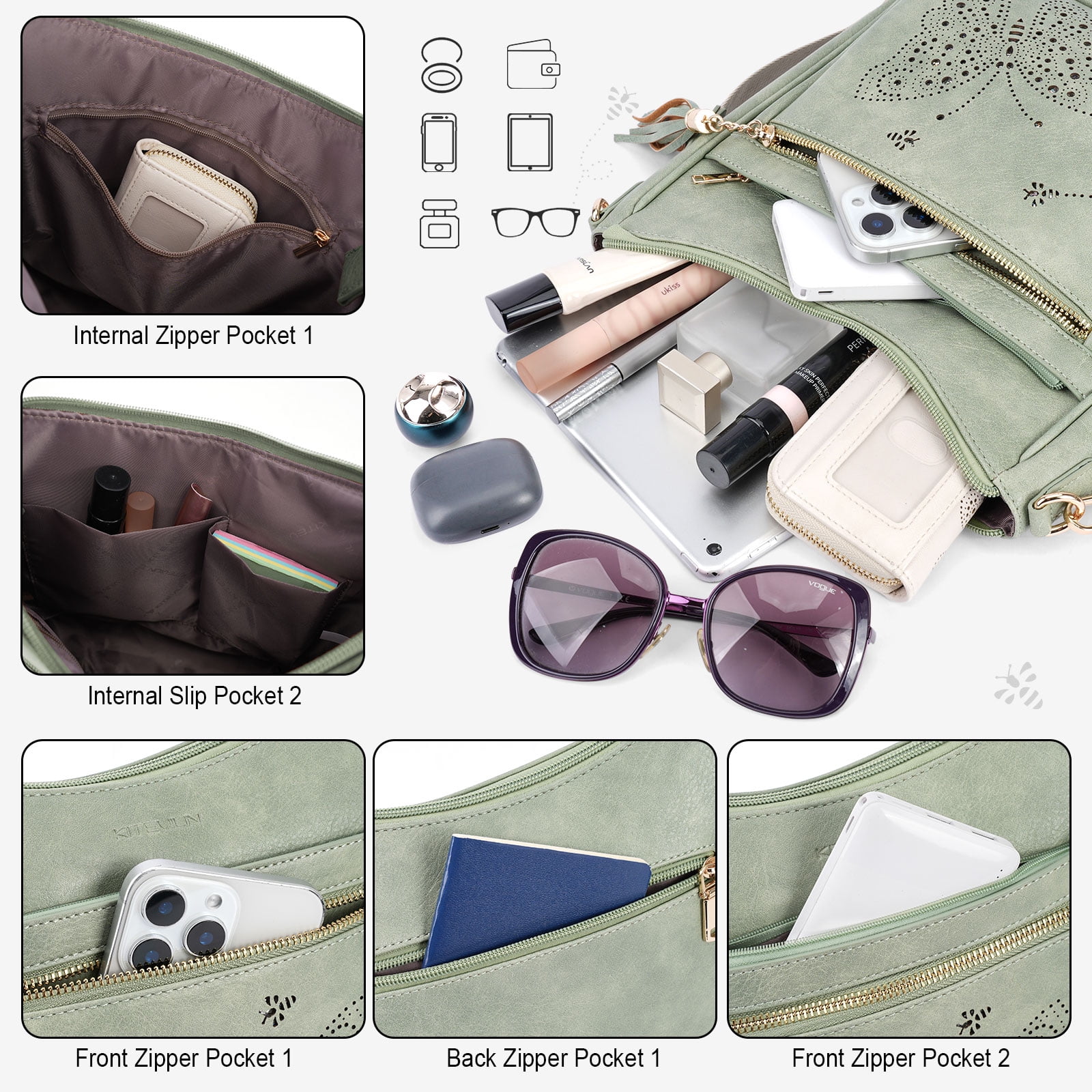 [Mother’s Day Gift Present] APHISON Ladies Crossbody Bags Lightweight Shoulder Bags, Crossbody Purse With Adjustable Strap For Daily Life