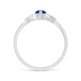 thumbnail image 2 of Angara Natural 0.33 Ct. Blue Sapphire with Diamond Solitaire Ring in 14K White Gold for Women (Ring Size: 11.5), 2 of 9