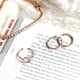 thumbnail image 4 of Anillos chapados en oro de 14 quilates para mujer - Anillo circular Karma de oro - Anillos apilables, 4 of 5