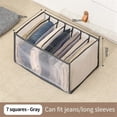 thumbnail image 2 of 1 caja organizadora de ropa para pantalones, 7 compartimentos, lavable, plegable, con cajones (blanco), 2 of 5