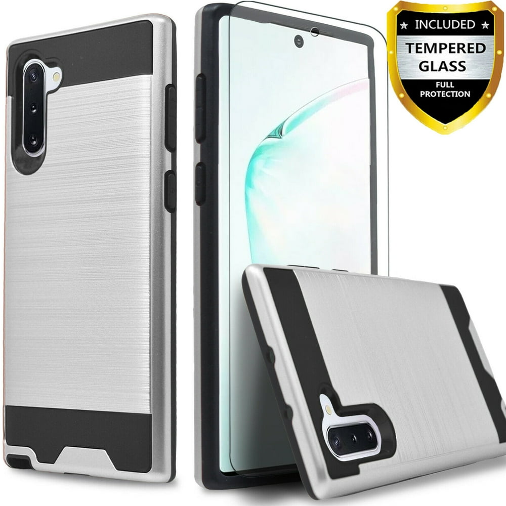 Samsung Galaxy Note 10 Plus Case, 2Piece Style Hybrid Shockproof Hard Case Cover with [Tempered