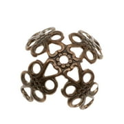 Vintaj Natural Brass Fancy 16mm Filigree Bead Caps (4)