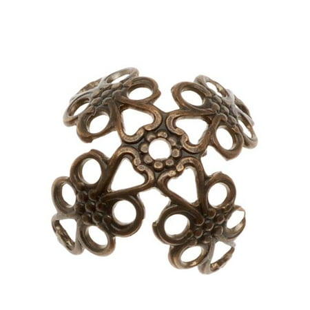 Vintaj Natural Brass Fancy 16mm Filigree Bead Caps (4)
