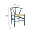 thumbnail image 3 of Modway Amish 29" Wood Dining Chair in Harbor Blue, 3 of 9