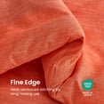 thumbnail image 6 of Sleep Zone 85gsm Cationic Microfiber Comforter Set, Luxury Ultra Soft All Season Bedding, Queen Coral, 6 of 11