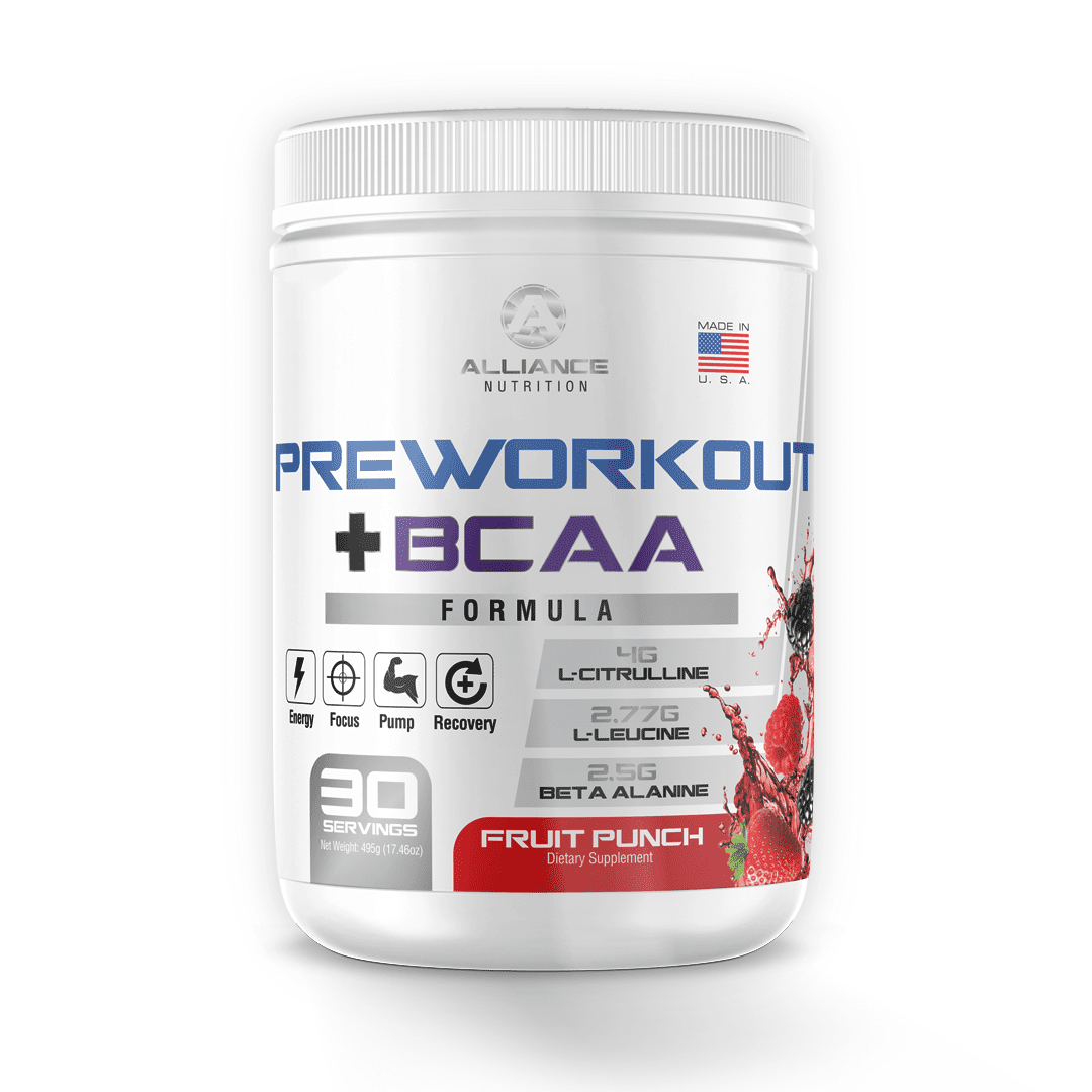 Pre Workout + BCAA For Pre and Post-Workout Recovery, Energy, and Focus
