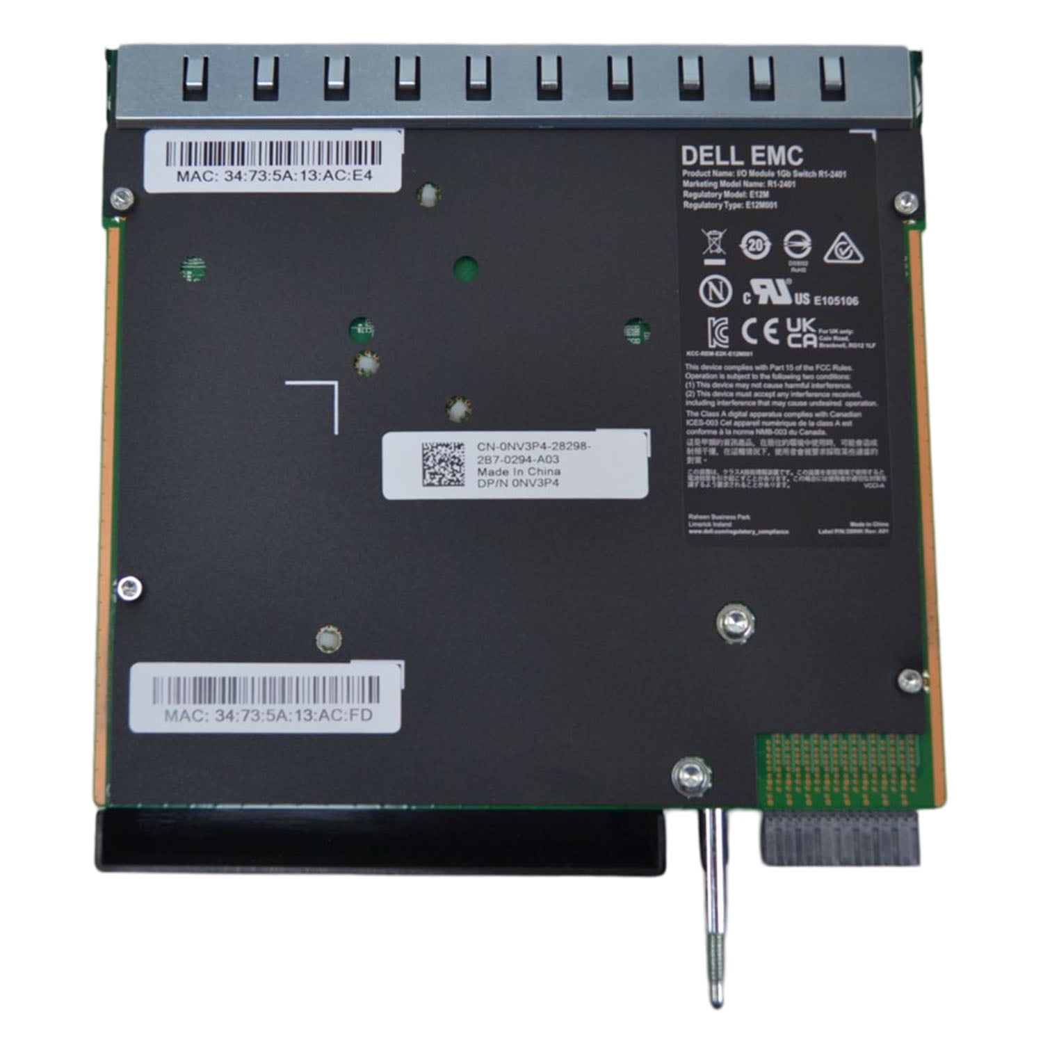 Dell PowerEdge VRTX Chassis R1-2401 8-Port 1GB Ethernet Switch NV3P4 - New