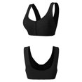 thumbnail image 6 of VISALY Front Closure Bras for Women, High Support Adjustable Strap Full Coverage Up Bras Comfortable No Underwire S, Wireless Bra, Front Closure Bras for Women, Bras (Black, 42), 6 of 6