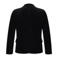 thumbnail image 5 of Mens Velvet Blazer Coat Slim Fitting Tuxedo Suit Jacket for Prom Wedding Party Dinner Button Blazer Jackets Black 5XL, 5 of 6