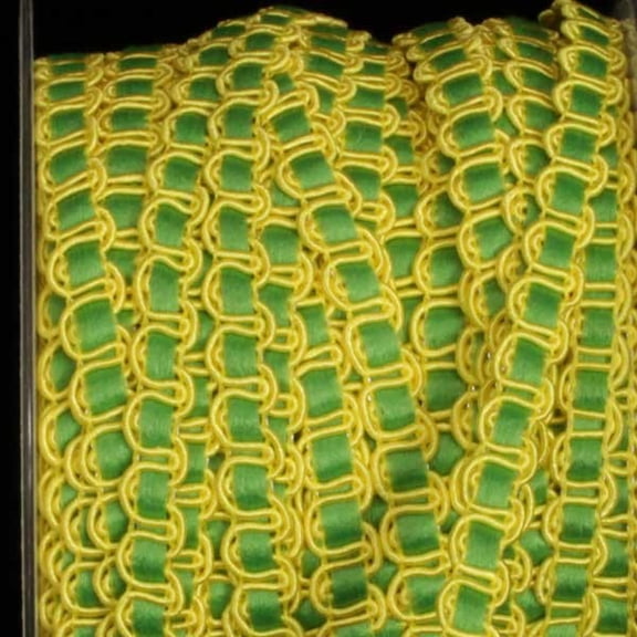 The Ribbon People Green and Yellow Solid Wired Craft Ribbon 0.25" x 44 Yards