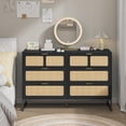 thumbnail image 3 of KUOESYN 6 Drawer Dresser for Bedroom, Modern Storage Cabinet with Drawer, Wide Chest of Drawers for Living Room, Black, 3 of 7