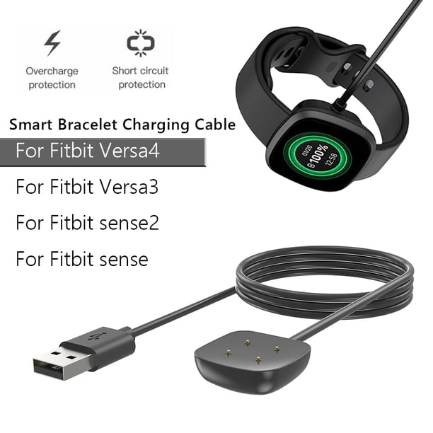 Caricatore Magnetico YLK Per Fitbit Versa 4/Sense 2/Versa 3/Sense: Cavo USB Di Ricambio Veloce (45 Cm)