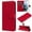 Red, variant on SaniMore for Samsung Galaxy S23 Ultra Case, with RFID Blocking [2 Card Slots] PU Leather Cover with Detachable Hand Strap Flip Kickstand Magnetic Wallet Cover for Samsung S23 Ultra, Red