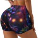 thumbnail image 1 of Balery Glowing Chameleon Fantasy Art Pantalones cortos de entrenamiento estampados para mujer, sin costuras, ajustados, para gimnasio, yoga, correr, deportes, ejercicio activo, fitness.-Medium, 1 of 8