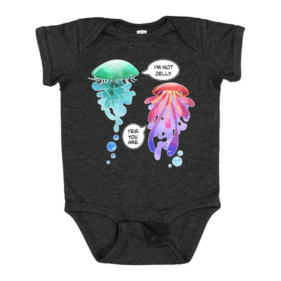 Inktastic Funny I'm Not Jelly Jellyfish in Blue and Pink Boys or Girls Baby Bodysuit