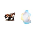 thumbnail image 1 of Figura de caballo,Figura coleccionable de caballo en miniatura,espejo acrílico ondulado,Espejo acrílico ondulado con estética irregular de arcoíris,Espejo de tocador para escritorio de, 1 of 8