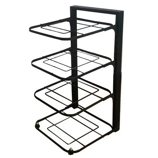 Estante de almacenamiento de cocina, estante de almacenamiento de cocina, estante organizador de ollas de cocina de carbono, estante de almacenamiento de acero al carbono, solución innovadora