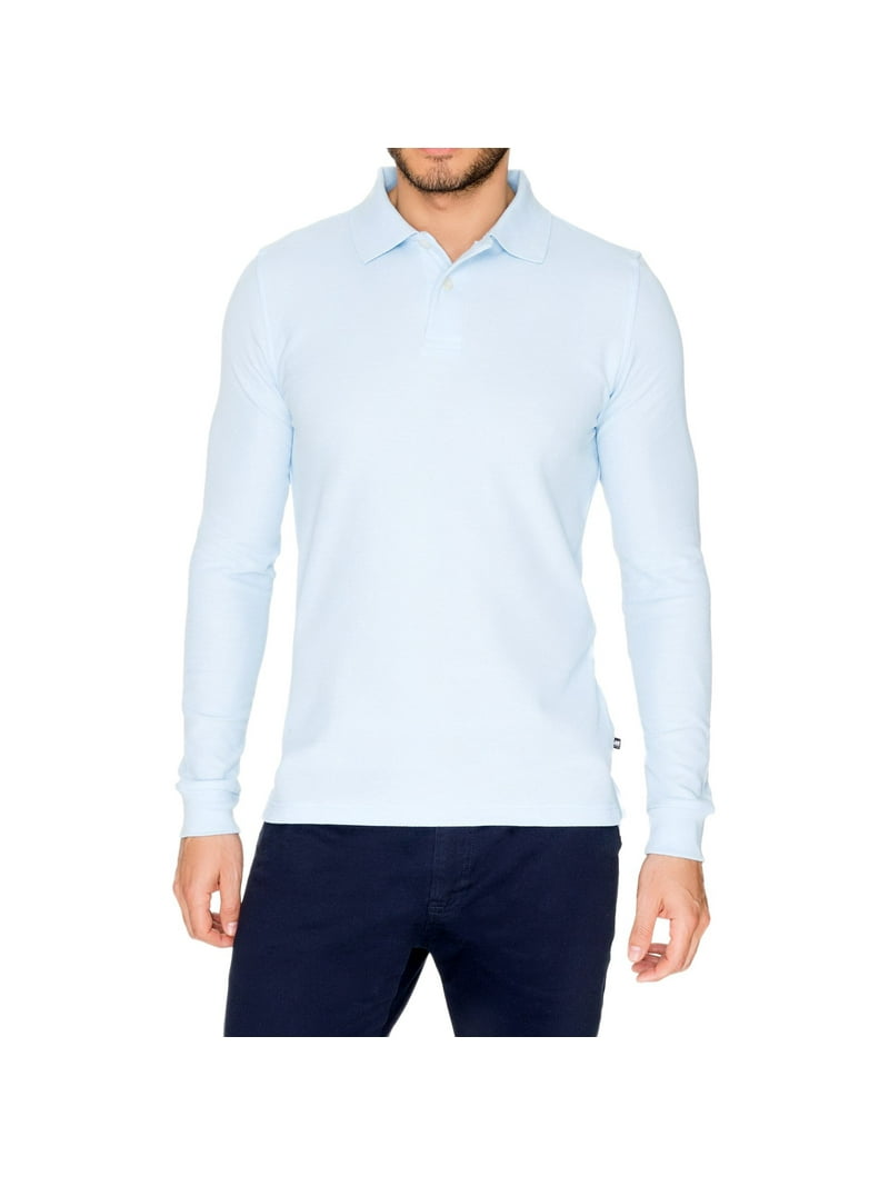 Lee uniforms men's modern fit long sleeve polo Clearance