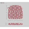 thumbnail image 3 of FBTS Prime 16x17 inch All-Weather Red Maze Outdoor Seat Pads, Pack of 2, 3 of 8