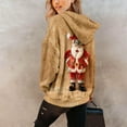 thumbnail image 4 of Craaazy Hooded Sweatshirts for Women Christmas Print Long Sleeve Tops Gifts, 4 of 7
