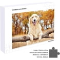 thumbnail image 5 of 1000 PCS Jigsaw Puzzles, 29.5" x 19.7" Artwork Gift for Adults Teens Golden Retriever Standing by a Rural Fence Wooden Puzzle Games, 5 of 6