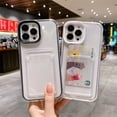 thumbnail image 3 of Tarjeta Transparente Enchufable 2 En 1 Macaron Funda A Prueba De Golpes Para iPhone 11 12 13 14 Pro Max X 7 8 Plus, 3 of 4