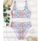 thumbnail image 3 of Traje de baño de dos piezas con estampado de bikini dividido para aventuras acuáticas, talla P2 XL, estilo étnico chic, 3 of 5