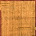thumbnail image 1 of Ahgly Company Indoor Square Abstract Orange Modern Area Rugs, 3' Square, 1 of 4