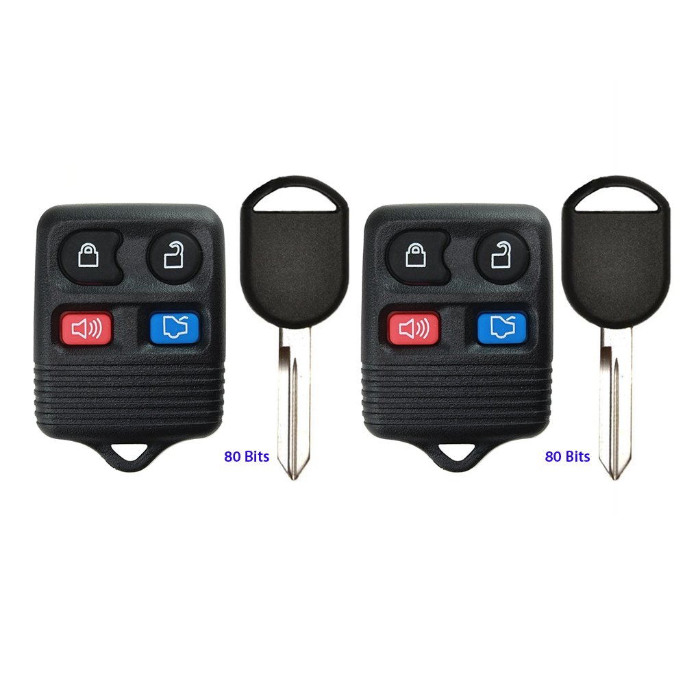2 For Ford Fusion 2007 2008 2009 2010 2011 2012 Keyless Remote Fob + 80
