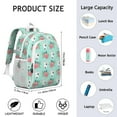 thumbnail image 6 of Bull Terrier Dog and Flower Florals Backpack for School,Cute School Bag,Schoolbag with Adjustable Shoulder Straps & Padded Back,15"x11.42"x5.5", 6 of 6