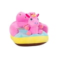 thumbnail image 2 of Infant Support Seat Sofa Plush Soft Animal Shaped Baby Learning Chair 3-16 Months Baby Unpadded Cotton Seat (pink unicorn), 2 of 5