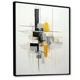 thumbnail image 2 of Designart "Purity of Form Grey Yellow Minimalism VI" Abstract Collages Floater Framed Canvas Art Print, 2 of 7
