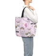 thumbnail image 3 of Sigee No Drama Llama Print Large Capacity Zippered Tote Bag - Durable, Stylish and Versatile for Everyday Use, 3 of 9