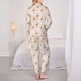 thumbnail image 6 of Goofa Funny Chicken Printed Women’s 2 Piece Pajama Set Super,Pajamas Women's Long Sleeve Sleepwear Soft Button Down Loungewear Pjs Lounge Set Nightwear-Large, 6 of 9