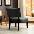 thumbnail image 4 of Oversized Gray Blended Leather Chair - Stylish Furniture Accent With Seating Design, 4 of 6