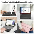 thumbnail image 2 of Fintie Keyboard Case for Samsung Galaxy Tab S10 Lite/ S10 FE/ S9 FE 5G 10.9 Inch/Tab S9 11 Inch with S Pen Holder, Slim Stand Cover Detachable Wireless Bluetooth Keyboard, Rose Gold, 2 of 9