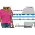 thumbnail image 4 of MOSHU Deep V Neck Womens Tops Curved Hem Shirts for Women Fashion Trendy Blouses Casual Loose Fit Tees Tops, 4 of 8