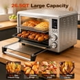 thumbnail image 3 of Vaparinckl 26.5QT Air Fryer Toaster Oven, Digital Control with 11-in-1 Multifunction Countertop, Clear-Viewing Window, Oil-Less 1500W, Stainless Steel, 3 of 9