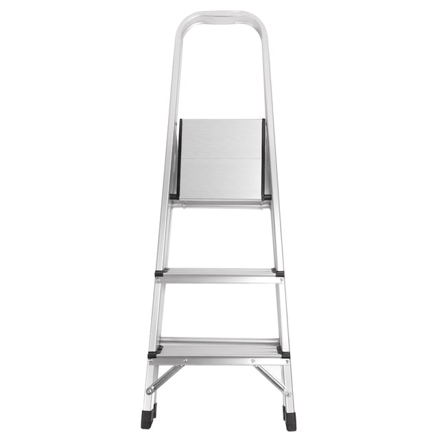 Step Ladder, Rustproof Non Slip 330lbs Capacity Foldable Step Stool Multifunctional for Bookcase